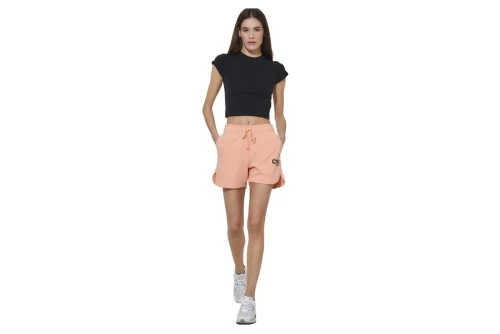 Body Action Stretch Jersey Cropped T-Shirt Γυναικείο (051625 BLACK-01)