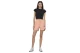 Body Action Stretch Jersey Γυναικείο Κοντομάνικο Cropped T-Shirt Μαύρο