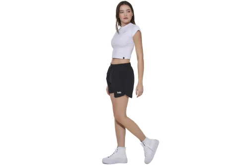 Body Action Stretch Jersey Cropped T-Shirt Γυναικείο (051625 WHITE-02)