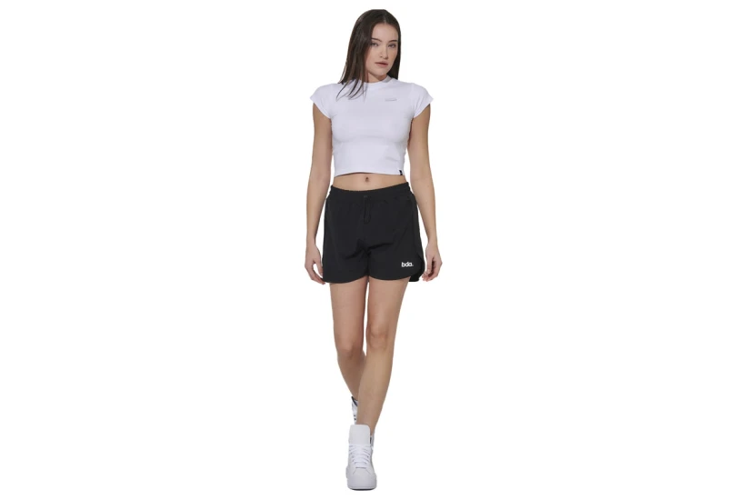 Body Action Stretch Jersey Γυναικείο Κοντομάνικο Cropped T-Shirt Λευκό