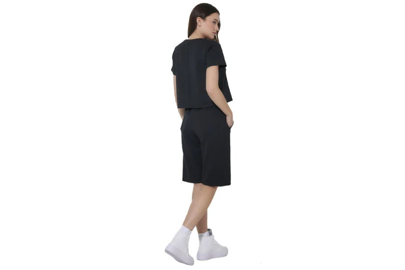 Body Action Modal Straight-Cut Γυναικείο Κοντομάνικο T-Shirt Μαύρο