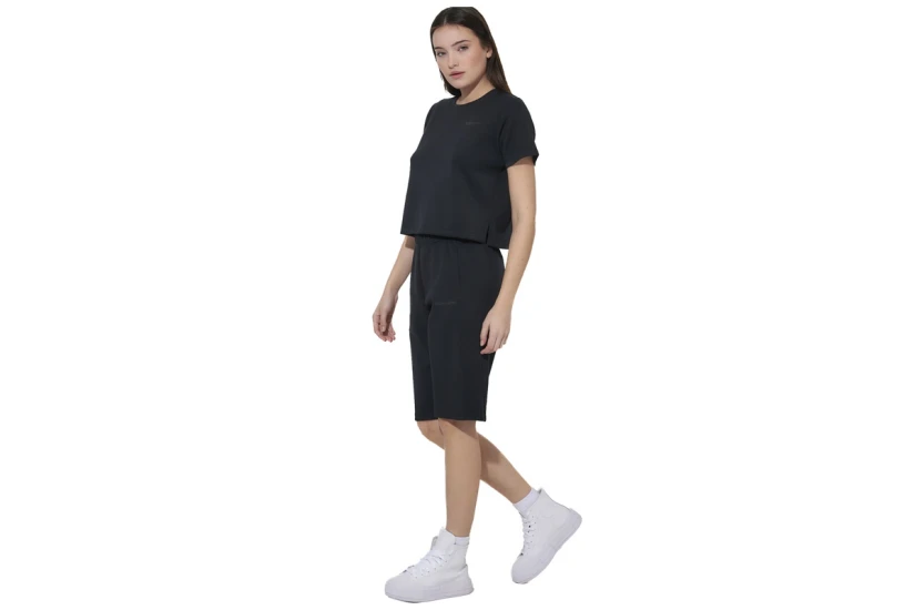 Body Action Modal Straight-Cut Γυναικείο Κοντομάνικο T-Shirt Μαύρο
