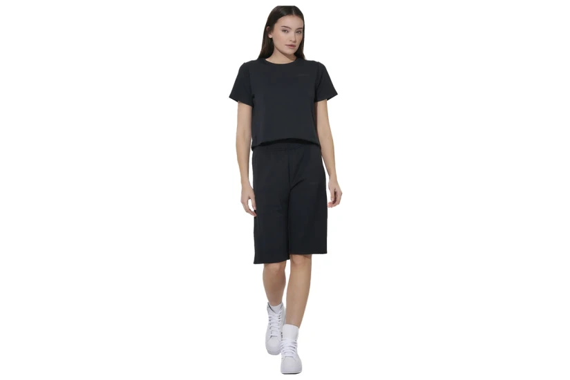 Body Action Modal Straight-Cut Γυναικείο Κοντομάνικο T-Shirt Μαύρο