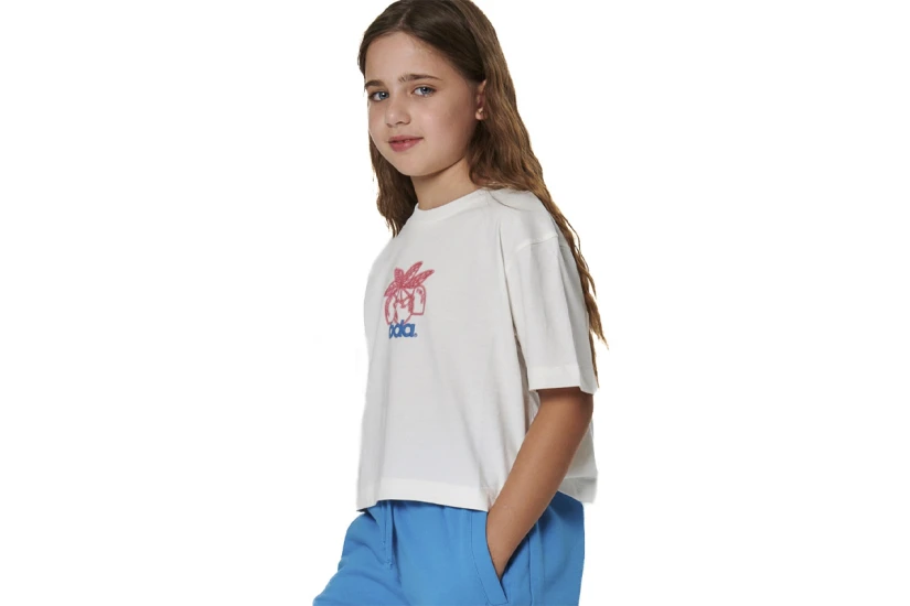 Body Action Graphic Παιδικό Κοντομάνικο T-Shirt Λευκό