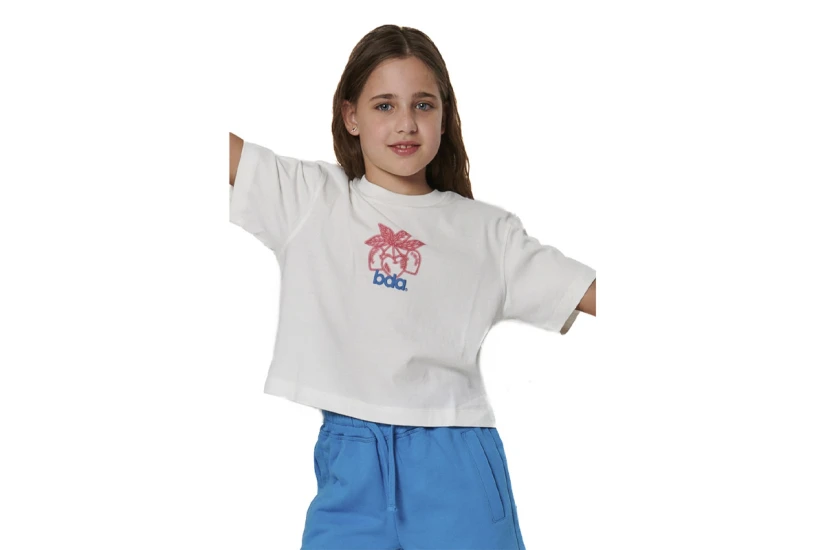 Body Action Graphic Παιδικό Κοντομάνικο T-Shirt Λευκό