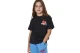 Body Action Floral Print Παιδικό Κοντομάνικο T-Shirt Μαύρο