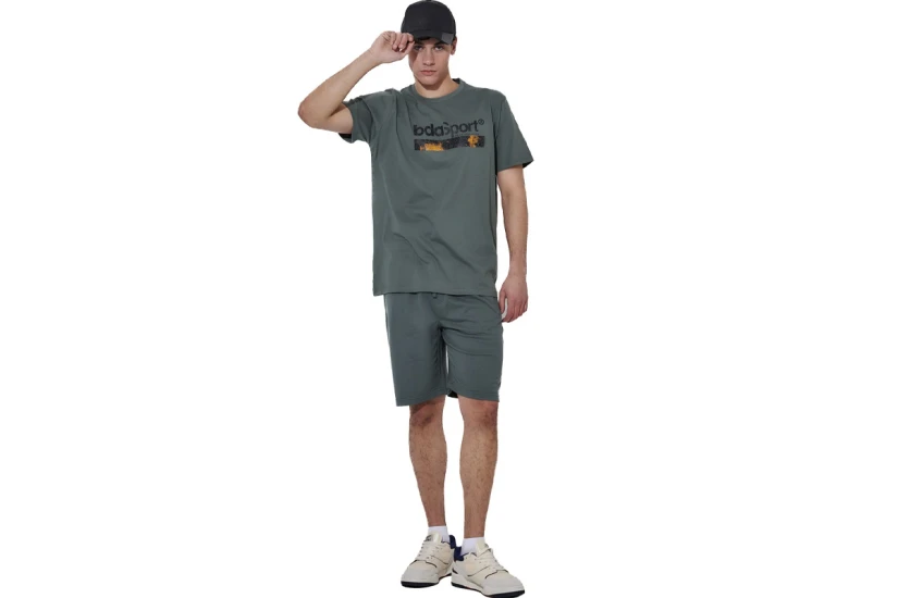 Body Action Logo Ανδρικό Κοντομάνικο T-Shirt Πράσινο