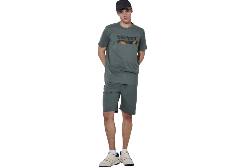 Body Action Logo Ανδρικό Κοντομάνικο T-Shirt Πράσινο