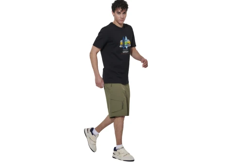 Body Action Regular Fit Mercerised T-Shirt Ανδρικό (053623 BLACK-01)