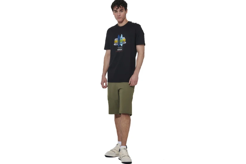 Body Action Regular Fit Mercerised Ανδρικό Κοντομάνικο T-Shirt Μαύρο