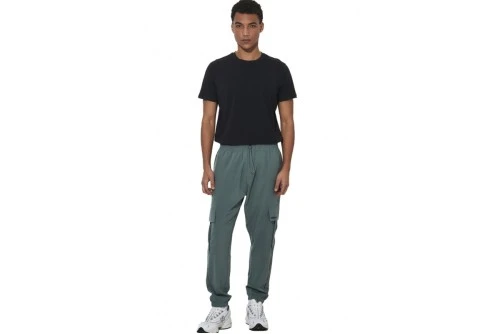 Body Action Slim Fit Stretch Jersey T-Shirt Ανδρικό (053625 BLACK-01)
