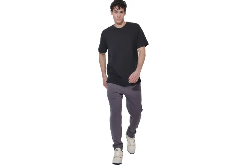 Body Action Regular Fit Pique T-Shirt Ανδρικό (053626 BLACK-01)