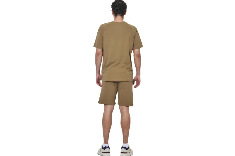 Body Action Regular Fit Pique Ανδρικό Κοντομάνικο T-Shirt Λαδί