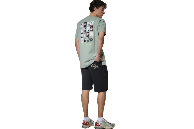 Body Action Graphic Ανδρικό Κοντομάνικο T-Shirt Φυστικί