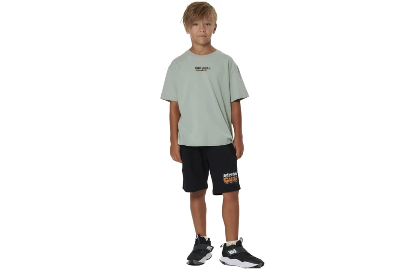 Body Action Heavy Jersey Graphic Παιδικό Κοντομάνικο T-Shirt Φυστικί
