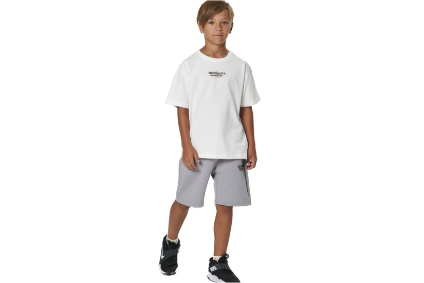 Body Action Heavy Jersey Graphic Παιδικό Κοντομάνικο T-Shirt Λευκό
