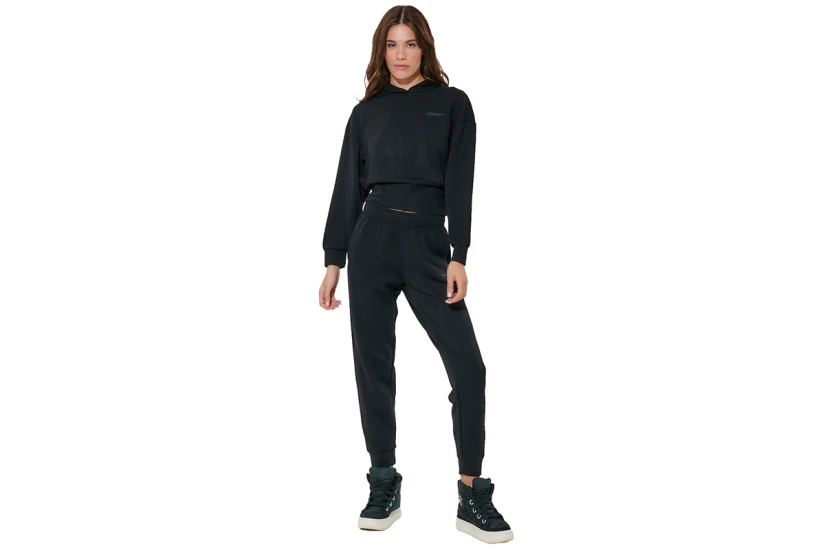 Body Action Crop Modal Hoodie Γυναικείο (061622 BLACK-01)