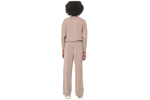 Body Action Crop Modal Μπλούζα Με Λαιμόκοψη Γυναικεία (061623 MOCHA MERINGUE -05E)
