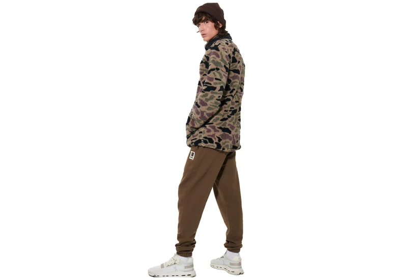 Body Action Printed Μπλούζα Sherpa Με Φερμουάρ Ανδρική (063613 WINTER LEAVES CAMO-17)