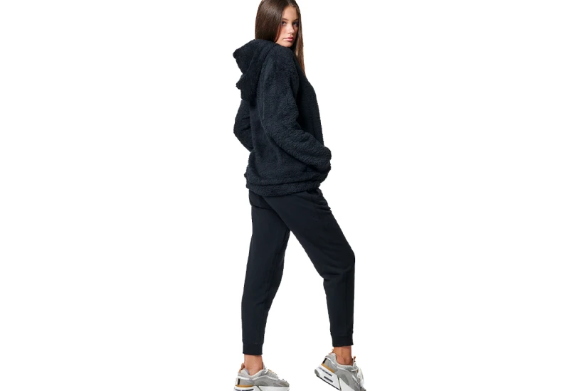Body Action Full Zip Γυναικεία Sherpa Ζακέτα Με Κουκούλα