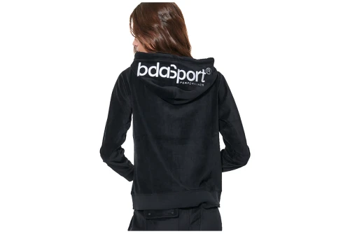 Body Action Velour Hoodie Ζακέτα Βελουτέ Γυναικεία (071622 BLACK-01)