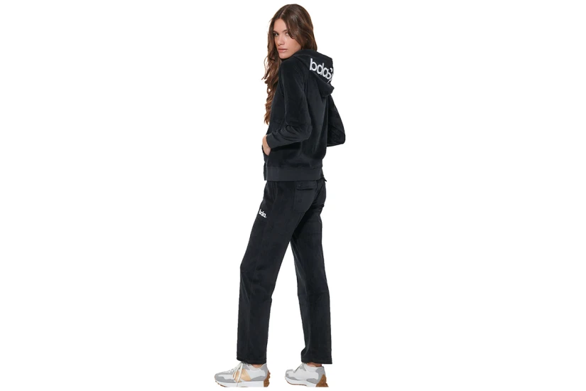 Body Action Velour Hoodie Ζακέτα Βελουτέ Γυναικεία (071622 BLACK-01)