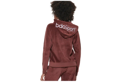 Body Action Velour Hoodie Ζακέτα Βελουτέ Γυναικεία (071622 BURGUNDY BROWN-06)