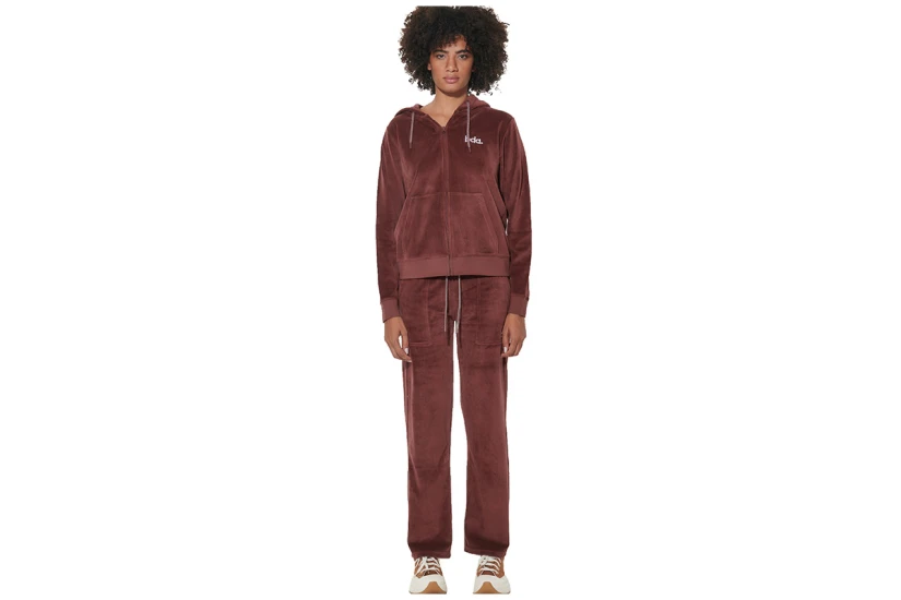 Body Action Velour Hoodie Ζακέτα Βελουτέ Γυναικεία (071622 BURGUNDY BROWN-06)