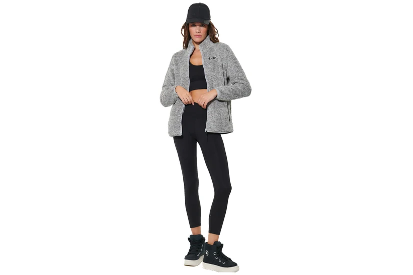 Body Action Fluffy Ζακέτα Fleece Γυναικεία (071624 HEATHER GREY-03A)