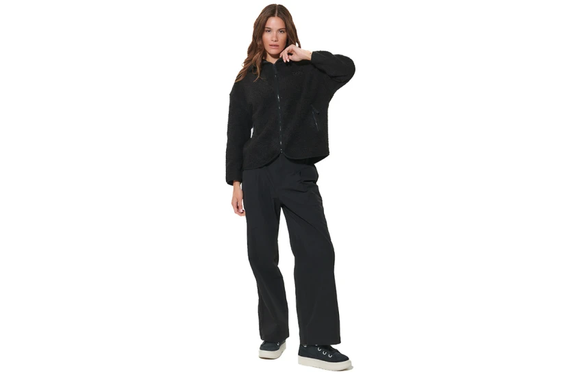 Body Action Oversized Boucle-Fleece Ζακέτα Sherpa Γυναικεία (071629 BLACK-01)