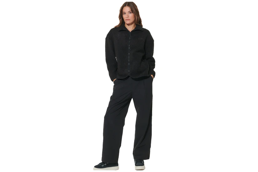Body Action Oversized Boucle-Fleece Ζακέτα Sherpa Γυναικεία (071629 BLACK-01)