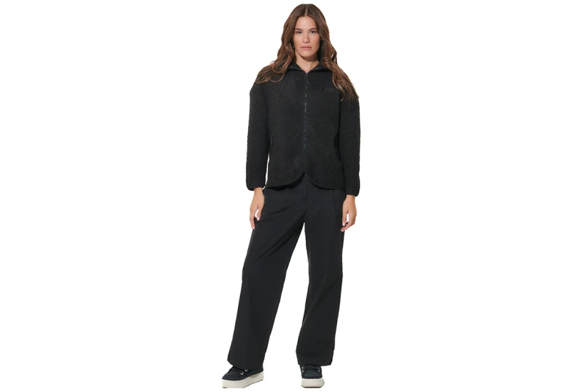 Body Action Oversized Boucle-Fleece Ζακέτα Sherpa Γυναικεία (071629 BLACK-01)