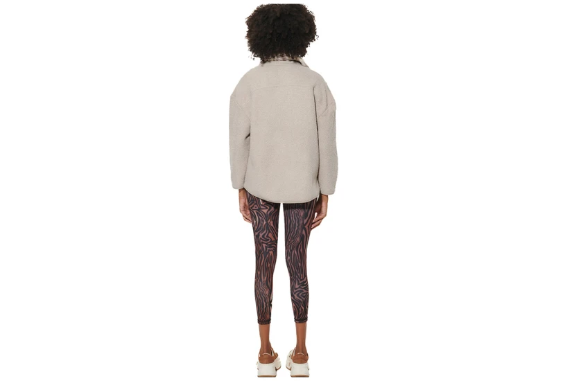 Body Action Oversized Boucle-Fleece Ζακέτα Sherpa Γυναικεία (071629 MOONBEAM GREY MELANGE)