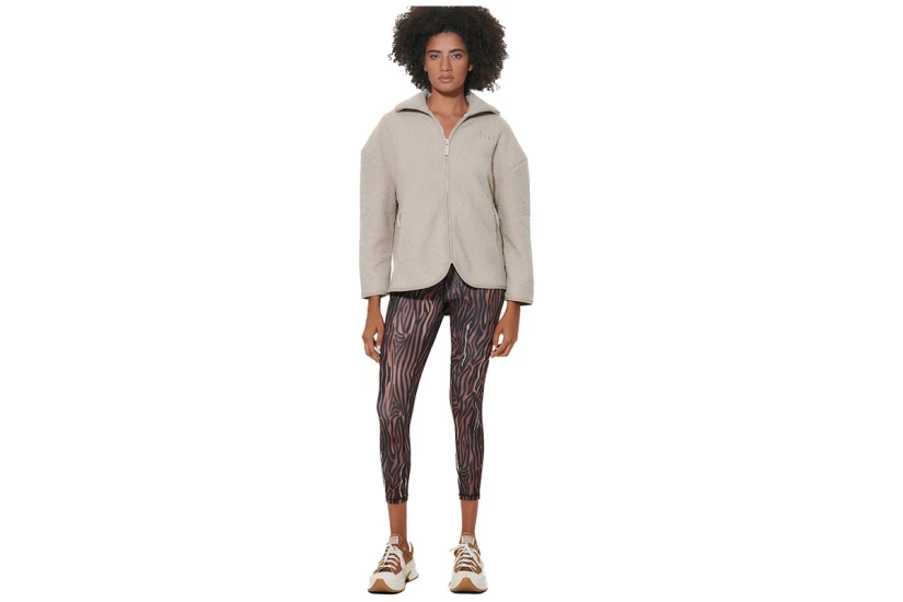 Body Action Oversized Boucle-Fleece Ζακέτα Sherpa Γυναικεία (071629 MOONBEAM GREY MELANGE)
