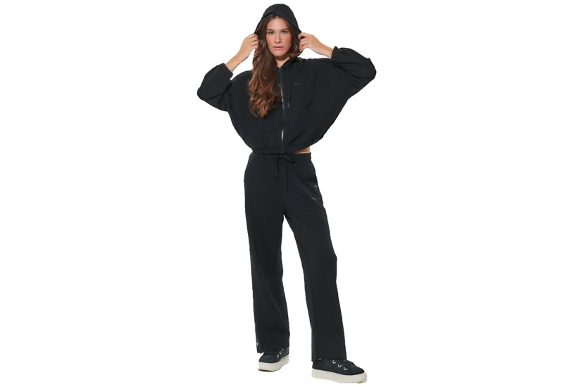 Body Action Womens Modial Crop Jacket (071632 BLACK-01)