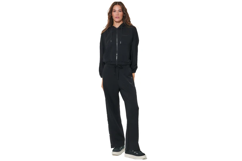 Body Action Womens Modial Crop Jacket (071632 BLACK-01)