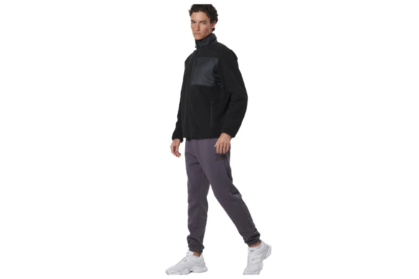 Body Action Ζακέτα Sherpa Ανδρική (073531 BLACK-01)