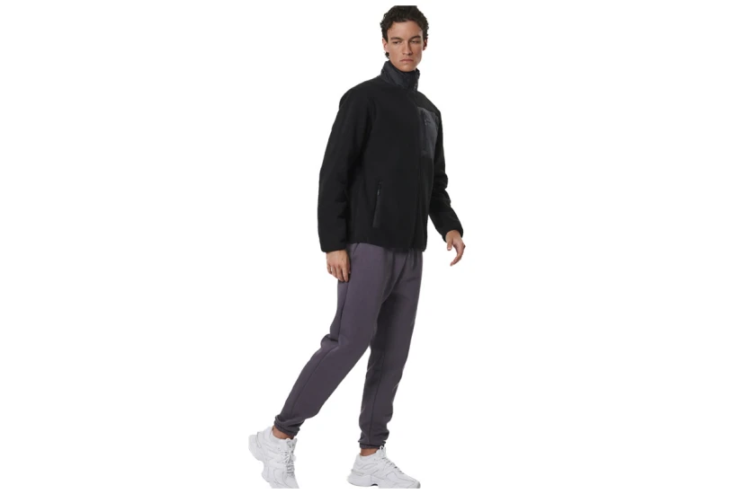 Body Action Ζακέτα Sherpa Ανδρική (073531 BLACK-01)