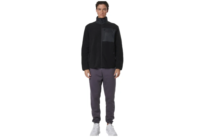 Body Action Ζακέτα Sherpa Ανδρική (073531 BLACK-01)