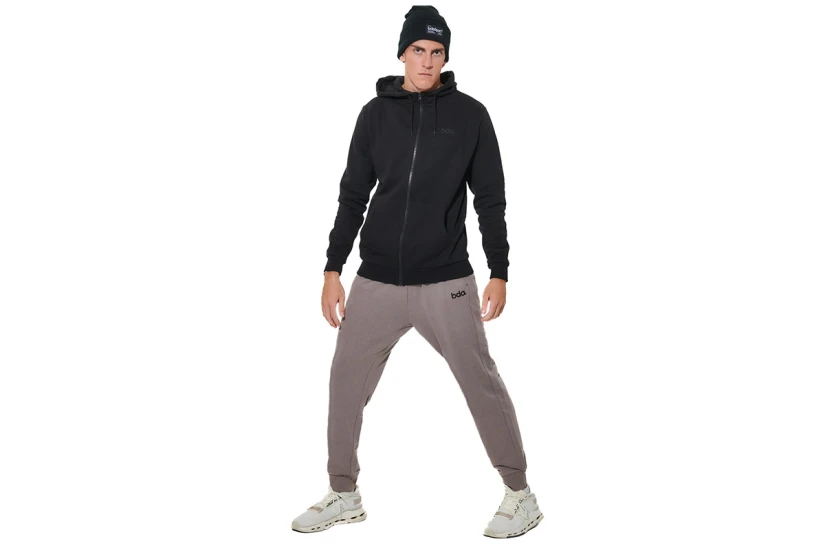 Body Action Fleece Ζακέτα Βαμβακερή Ανδρική (073620 BLACK-01)