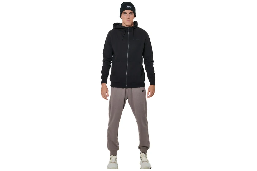 Body Action Fleece Ζακέτα Βαμβακερή Ανδρική (073620 BLACK-01)