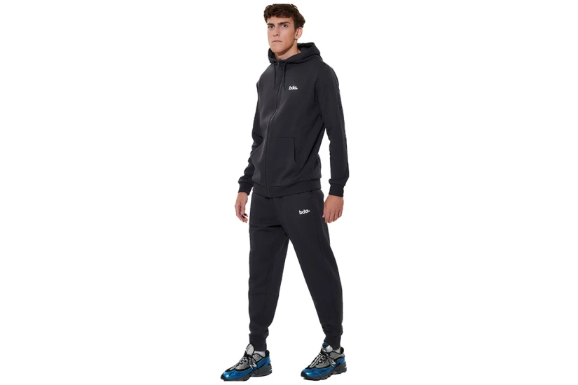 Body Action Fleece Ζακέτα Βαμβακερή Ανδρική (073620 EBONY BLUE-04E)