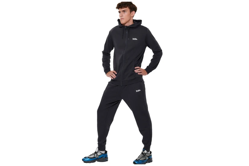 Body Action Fleece Ζακέτα Βαμβακερή Ανδρική (073620 EBONY BLUE-04E)