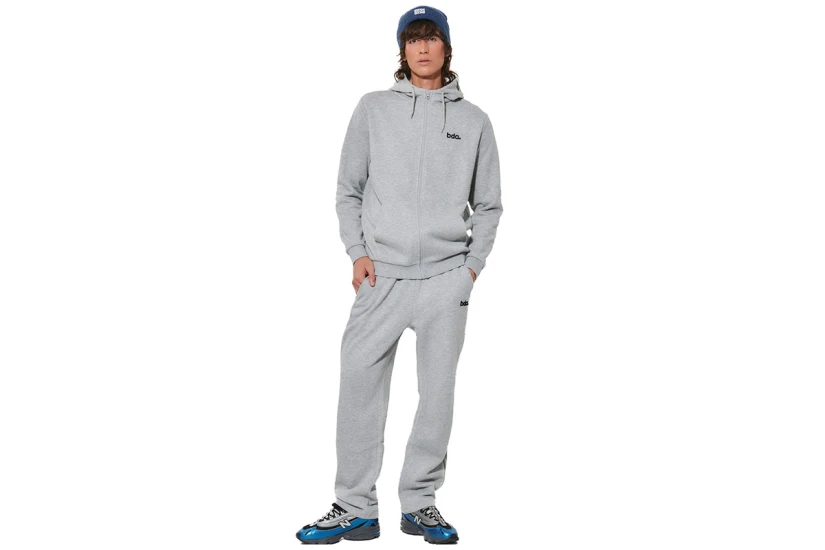 Body Action Fleece Ζακέτα Βαμβακερή Ανδρική (073620 LIGHT MELANGE GREY-03C)