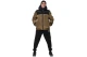 Body Action Two-Tone Μπουφάν Puffer Ανδρικό (073621 CROCODILE GREEN-BLACK)