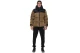 Body Action Two-Tone Μπουφάν Puffer Ανδρικό (073621 CROCODILE GREEN-BLACK)