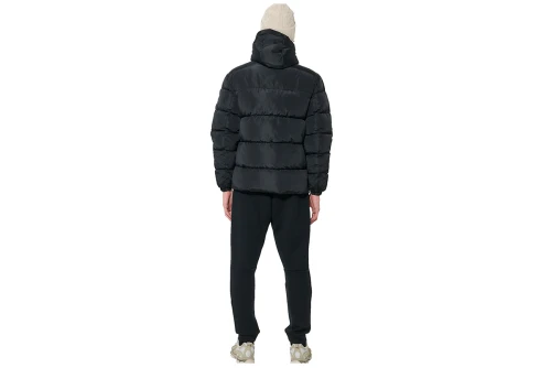 Body Action Hooded Μπουφάν Puffer Ανδρικό (073622 BLACK-01)