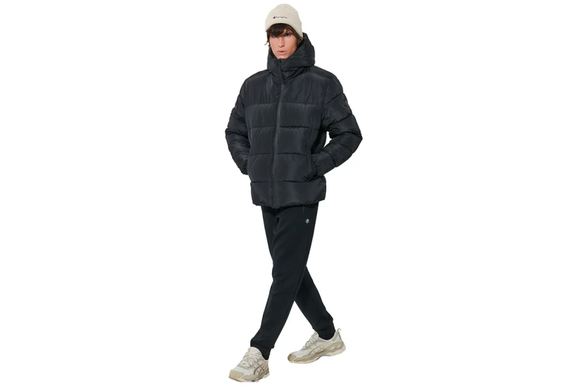 Body Action Hooded Μπουφάν Puffer Ανδρικό (073622 BLACK-01)