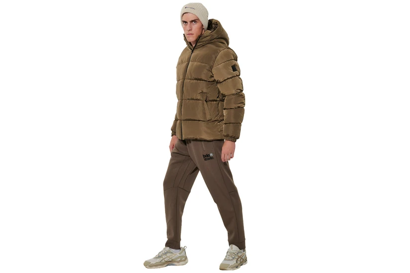 Body Action Hooded Μπουφάν Puffer Ανδρικό (073622 CROCODILE GREEN-07F)