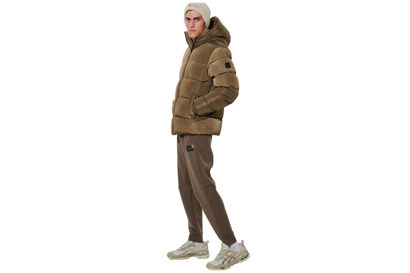 Body Action Hooded Μπουφάν Puffer Ανδρικό (073622 CROCODILE GREEN-07F)